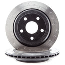 Alcon 2007+ Jeep JK-JL 330x22mm Rotors 4-Piston Calipers Rear Brake Kit (Includes Brake Lines) - Red