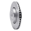 R1 99-09 Volvo S60 Front Right Drilled & Slotted Silver Brake Rotor