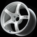 Advan TC4 18x9 +25mm 5x112 Racing White Metallic and Ring Wheel