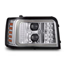 AlphaRex Projector Headlights, Chrome w/ Activation Light, Sequential Signal