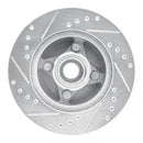 R1 87-93 Ford Mustang Front Right Drilled & Slotted Silver Brake Rotor