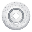 R1 19-25 Volvo XC40 Rear Left Drilled & Slotted Silver Brake Rotor