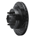 R1 91-96 Dodge Dakota RWD Front Right Drilled & Slotted Black Brake Rotor