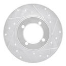 R1 67-74 Opel Manta Front Right Drilled & Slotted Silver Brake Rotor