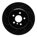 R1 18-25 BMW 430i Front & Rear Drilled & Slotted Black Brake Rotor Set