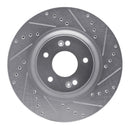 R1 11-23 Hyundai Azera Front Drilled & Slotted Silver Brake Rotor Set