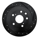 R1 06-15 Lexus IS250 Front & Rear Drilled & Slotted Black Brake Rotor Set