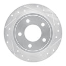 R1 93-04 Chrysler Concorde Rear Right Drilled & Slotted Silver Brake Rotor
