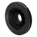 R1 86-88 Ford Bronco Front Left Drilled & Slotted Black Brake Rotor