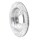 R1 07-17 Ford Expedition Rear Right Drilled & Slotted Silver Brake Rotor