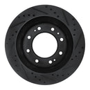 R1 11-25 Chevrolet Suburban 3500 HD Front Left Drilled & Slotted Black Brake Rotor