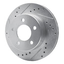 R1 93-98 Jeep Grand Cherokee Front & Rear Drilled & Slotted Silver Brake Rotor Set