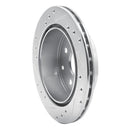 R1 84-88 Toyota Cressida Rear Right Drilled & Slotted Silver Brake Rotor
