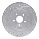 R1 89-95 Chrysler Daytona Rear Drilled & Slotted Silver Brake Rotor Set
