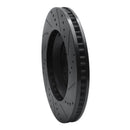 R1 04-09 Cadillac SRX Front Left Drilled & Slotted Black Brake Rotor