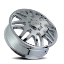 Cali Off-Road 9115D Invader Dually 22x8.25 / 8x200 BP / 115mm Offset / 142mm Hub Chrome Wheel