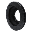 R1 80-94 Ford F-250 4WD (Excl Super Duty) Front Left Drilled & Slotted Black Brake Rotor