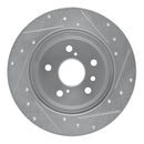 R1 92-03 Lexus ES300 Rear Left Drilled & Slotted Silver Brake Rotor
