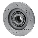 R1 01-05 Ford Explorer Sport Trac Front Left Drilled & Slotted Silver Brake Rotor