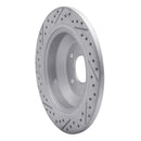 R1 09-20 Genesis G80 Rear Right Drilled & Slotted Geo-Carbon Rotor