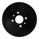 R1 09-19 Dodge Vision (Mexico) Front Left Drilled & Slotted Black Brake Rotor