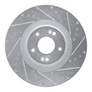 R1 20-25 Hyundai Palisade Front Right Drilled & Slotted Silver Brake Rotor