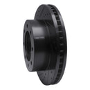 R1 05-12 Ford F-250 4WD (Super Duty) Front Left Drilled & Slotted Black Brake Rotor