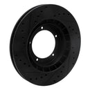 R1 86-86 Porsche 944 Turbo Front Right Drilled & Slotted Black Brake Rotor