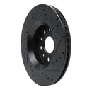 R1 20-24 Jeep Gladiator Front & Rear Drilled & Slotted Black Brake Rotor Set
