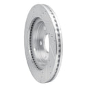 R1 08-12 Jeep J8 Front Right Drilled & Slotted Silver Brake Rotor