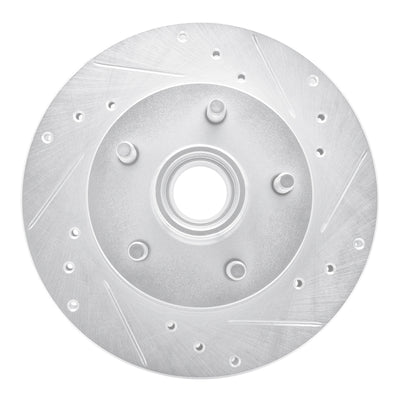 R1 95-97 Ford Ranger (USA/Canada) Front Right Drilled & Slotted Silver Brake Rotor