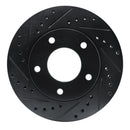 R1 69-78 Cadillac Eldorado Front/Rear Left Drilled & Slotted Black Brake Rotor