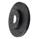 R1 19-25 Mazda 3 Sport Front & Rear Drilled & Slotted Black Brake Rotor Set