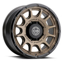 ICON Alloys Rancho 20x9 / 8x6.5 / 12mm / 5.5in BS Satin Bronze Wheel w/ Gloss Black Lip