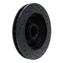 R1 74-84 Chrysler Imperial Front Left Drilled & Slotted Black Brake Rotor