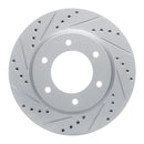 R1 19-25 Ford Ranger Front Drilled & Slotted Silver Brake Rotor Set