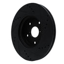 R1 -24 Subaru Forester Front Left Drilled & Slotted Black Brake Rotor
