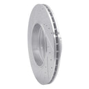 R1 05-08 BMW 750LI Rear Right Drilled & Slotted Silver Brake Rotor