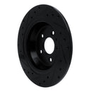 R1 13-20 Ford Special Service Police Sedan Front & Rear Drilled & Slotted Black Brake Rotor Set