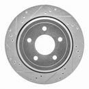 R1 03-11 Ford Crown Victoria Front & Rear Drilled & Slotted Silver Brake Rotor Set