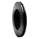 R1 08-17 Cadillac CTS Front Left Drilled & Slotted Black Brake Rotor