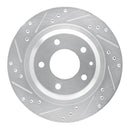R1 93-95 Mazda RX-7 Front & Rear Drilled & Slotted Silver Brake Rotor Set
