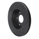 R1 05-12 Ford Escape Front Left Drilled & Slotted Black Brake Rotor