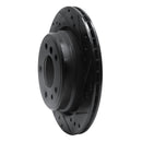 R1 91-95 BMW M5 Rear Right Drilled & Slotted Black Brake Rotor