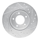R1 83-89 Chrysler ConQuest Front Drilled & Slotted Silver Brake Rotor Set