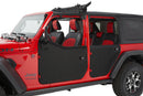 Bestop 20-26 Jeep Gladiator / 18-26 Wrangler JL Full Fabric Doors (Rear Black Twill)
