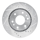 R1 06-09 Buick Rainier Front Right Drilled & Slotted Silver Brake Rotor
