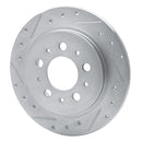 R1 88-94 Volvo 780 Rear Left Drilled & Slotted Silver Brake Rotor