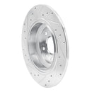 R1 09-14 Acura TL Rear Right Drilled & Slotted Silver Brake Rotor