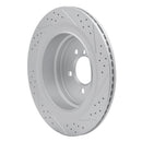 R1 06-12 Land Rover Range Rover Rear Left Drilled & Slotted Geo-Carbon Rotor
